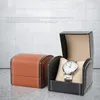 Smycken Puches Men's Pu Leather Watch Display Box Mechanical Storage Gift