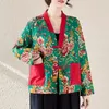 Vestes pour femmes style chinois nord-est dahua vêtements 2024 printemps littéraire artistique rétro ethnique veste à manches longues à manches longues courte K026