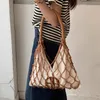 Beach Bags For Women Luxury Designer Handbags Purses In Nylon Rope Braided Canvas Inner Pocket Underarm Cloth Shoulder 240424