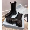 Praddas Pada Prax PRD Design Casual Shoes Designer merk Korte laarzen Dames Gear Dikke Soled Smoke Pipe Boots Middle 7Ul4