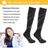Chaussettes Hosiery Compression Chaussettes Homme Marathon Football Football Cycling Gym 20-30 mmhg Nylon Sports Chaussettes Médical Elastic Médical Grossesse Varicocele Swelling Y240504