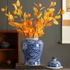 Şişeler Yaratıcı Seramik Çiçek Vazo Porselen Beyaz Karışık Kavanoz Mavi El Sanatları ve Genel Düzenleme Ana Sayfa Lotus Depolama Dekorasyonu