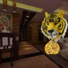 Lampy ścienne lampa w stylu duszpasterska kreatywna ręcznie robiona żywica lampara tygrys head home dekoracje do baru do kawiarni jadalnia korytarza oświetleniowa