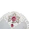 Tischtuch 40x85 cm Oval Vintage bestickte Spitze Tischdecke Europäische rustikale Blumendekoration Satin Stoff