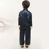Vêtements Ensembles d'année Tang Suit Traditional Chinois Dragon Kids with Stand Collar Top Top Elastic Pants Pants pour garçons