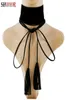 Catene sheegior sexy punk fascino collana lunga cravatta in velluto nastro nero bianco regolabile girocollo collane per donne regali8173297