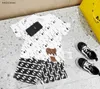 New newborn jumpsuits Letter pattern printing toddler clothing Size 66-100 CM Summer round neck T-shirt and shorts 24April