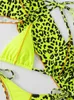 Kobiety stroje kąpielowe dla kobiet Kobiet Swimsuit 2024 Żółte lampart