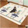 Tapis bébé playmats jouent à tapis étanche XPE Soft Floor playmat pliable Cling Carpet Kid Game Activity Tapis pliage Couverture éducative Otpxn