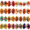 Abbigliamento per cani 50/100 pezzi del Ringraziamento Cat Cat Hair Bows York Fall Fall Cuppy Accessori Prodotti