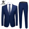 Herrenanzüge M-6xl (Jacke Pants) Männer grau formelle Blazer High-End-Brand Bräutigam Hochzeitskleider Herren Anzug 2 PCs Sets Smoking Smoking