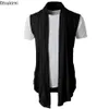 2024 Spring Summer Men Mouwess Jacket Street Fashion Breakt Cardigan Punk Hip Hop Waistcoat For Man Mens Vest Tops 240420