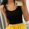 Damestanks Spicy Girl Binnenstijl Solid kleur Camisole Vest Vaste borstkussen Mooie achterkant buitenkleding Slim fit veelzijdige bovenkant