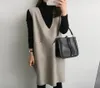 Maternité Femmes Grossesse Robes de chars d'hiver Maman Vêtements coréens Knited Knited Longue Solie Pocket Robe causal Japon 2011265546844