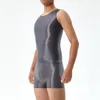 Suits-survêtements masculins Glossy 2 pièces sets tops shorts sports fitness coulant globalement les combinaisons de chats