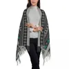 Lenços lenços lenço de mulher quente animal nórdico macio grande com borla colorida rena y2k xales frios e embrulho de outono bandana personalizada
