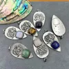 Colares de pingentes de charme de pedra de pedras preciosas naturais de pedra para colar, fazendo jóias de Chakra de Reiki Cura