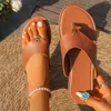 Slippers Women Outside Casual Beach Shoes 2024 Summer Flats Flip Flop Sandals Walking Clip Toe Rome Buckle Ladies Slides