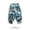 Мужские брюки летняя повседневная свободная пляжная корейская мода Большой размер укороченные шорты с печать