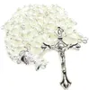 5pcsset mini bianco da 64 mm in vetro ovale ovale perle rosario rosario grazioso centeca di rosario center center9227664