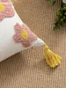 Подушка розовая цветочная наволочка с европейским и американским пастырским хлопчатобумажным круговоротом бархатной технологии, используемой для диванов