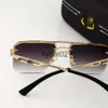 Designerin Mayba Gläser Zyklus Luxus Polarize Sport Sonnenbrille für Frauen Herren Neue Mode Baseballparty Brown Golden Metal Square Lady Run Sun Brillen