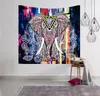 Indian Elefant Wandteppich Aubusson Colored Printed Decor Mandala Religiös Boho Wandteppich Böhmen Beach Decke 150x130cm4008883