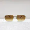 Солнцезащитные очки Оригинальные роскошные золотые бриллианты без оправы мужчины FG 50139U Классические квадратные солнечные солнечные солнечные бокалы