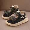 Baby Boy Sandals glisse pour les chaussures pour enfants en cuir doux en cuir léger léger plats adolescents garçons sport enfants plage 240425