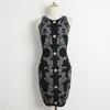 413 XL 2024 Milan Runway Dress Spring Summer Mouwess Crew Neck Vest Dresses Damesjurk Mode Hoogwaardige DL