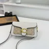 Teller hoogwaardige exclusieve elegante handtas Nieuwe klassiek gecoate patchwork lederen enkele schouder Crossbody Kleine vierkante tas Studio Onderarmmethode STI TAG