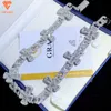 Custom Design 925 Silver Fashion Jewelry ketting Moissanite Diamond Hip Hop Iced Out Cross Cuban Link Chain