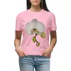 Women's Polos White Orchid On Black T-shirt Vintage Clothes Aesthetic Female Spring Women 2024