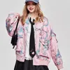 Frauenjacken Amerikanische Retro -Kunst Graffiti Drucken Lose National Tide Short Coat 2024 Frühlings- und Herbst -Designjacke