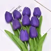 Fleurs décoratives 5pcs 30cm Tulipes artificielles artificielles réalistes en plastique réaliste fausse soie simulation florale mousse fausse bouquet de fleur