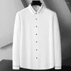 Herren -Hemdhemden 8xl 7xl 6xl 2024 Herbst High -End -Luxus -Shirt Männer Langarm Herren Sozialer Unternehmen Lose Chemise Hommise Homme