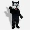 Taille adulte du chat noir Mascot Costume Cartoon Characon Tenics Suit Furry Cost Halloween Carnival Birthday Party Robe