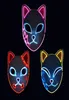 フォックスマスクハロウィーンパーティー日本のアニメコスプレコスチュームLEDマスク祭りProps7809289