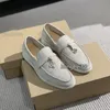 LP Shoes Summer Wak подклинает замшевые лоферы мокасины абрикосовые подлинные кожаные повседневные туфли мужчина повседневные жиры женщины роскошные дизайнеры в плоских рубках обувь