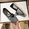 prades skor p pradshoes märkesvaror kvinnor triangel casual skor platt espadrilles strass kristall utsmyckad loafer fiskare sko sandaler halm sula duk snea