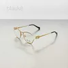 Fashion zonnebrillen Frames Designer Golden Silk Fine Edge Gentlewoman Liepglas frame 53uV White Moonlight Temperament Anti Blue Light Myopia Glazen frame