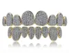 Punk Teeth Grillz Set Gold Silver Top Top à 8tooth irrégulières avec zircon dents Grillz 5949143