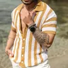 Camicie a maglia da uomo Mens Fashion Hollow Out Beach Cardigan Shirt a manicotto corto abbottini estate con maglietta casual a maglia camicie 240430 240430