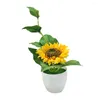 Decoratieve bloemen kunstmatige bloem potplant zonnebloem algehele hoogte potdiameter cm geschikt voor het decoreren van woonkamers