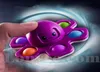 Pendants Flip Face Changing Octopus Push Toy Bubble Silicone Key Chain Fingertip Gyro Creative Game Sensory Anxiety Stress Reliever YL03558307404