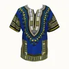 Vêtements ethniques Cotton Africain Traditional Imprimer à manches courtes Dashiki pour hommes 2024 Design de mode