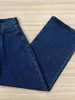 Jeans femininos Retro azul reto 2024 Spring Summer Summer Patchwork