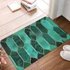 Tappetini da bagno verde geometrico tappeto casa casa in Pvc ingresso cucina cucina soggiorno bagno bagno non slittamento