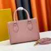 Pink Black Designer Bag Luxury Shopper Shoulder Bag For Womens äkta läder präglade mamma påsar män grossistkoppling kors kroppsresor plöjor handväska rem