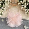 Zbiorniki damskie Chic Ruffle trójwymiarowy kwiat Camis Fashion Fairy Tank Top Kobiety Summer Crop Sweet Streetwear